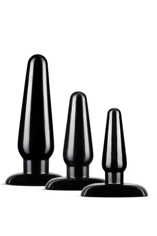 Anal Adventures - Basic Plug Kit - Black BL-386915