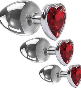 Three Hearts Gem Anal Plug Set AE-WF-6658-2