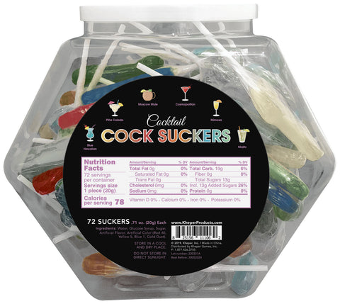 Cocktail Cock Suckers Fish Bowl - 72 Suckers KG-NV100FB