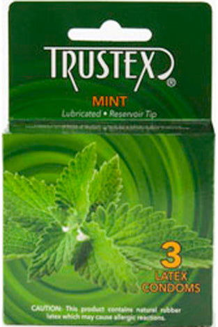 Trustex Flavored Lubricated Condoms - 3 Pack - Mint AL-4005