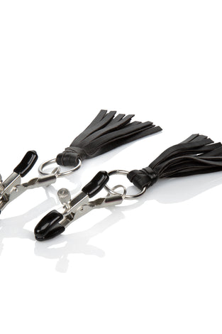 Nipple Play Playful Tassels Nipple Clamps - Black SE2614052