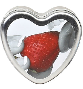 Edible Heart Candle - Strawberry - 4 Oz. EB-HSCK003