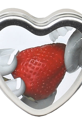 Edible Heart Candle - Strawberry - 4 Oz. EB-HSCK003