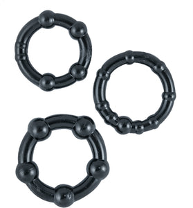 Ram Beaded Cockrings - Black NW2485-2