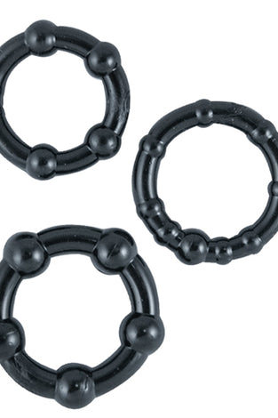 Ram Beaded Cockrings - Black NW2485-2