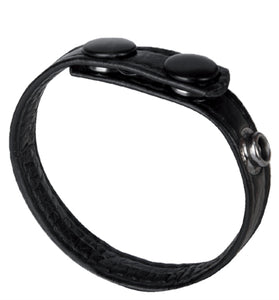 The Macho Collection 3-Snap Cock Ring - Black NW2476