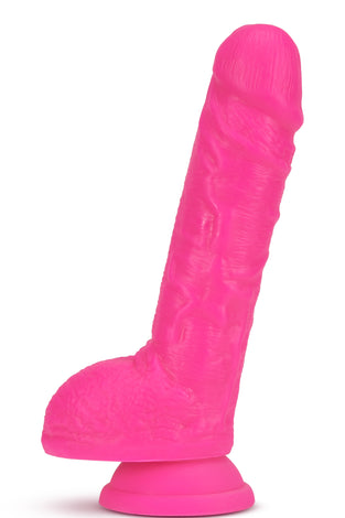 Neo - 9 Inch Dual Density Dildo - Neon Pink BL-34520