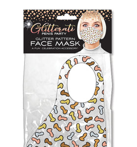 Glitterati Penis Party Glitter Pattern Face Mask CP-1035