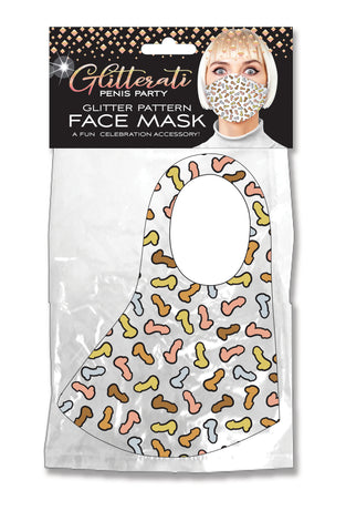 Glitterati Penis Party Glitter Pattern Face Mask CP-1035