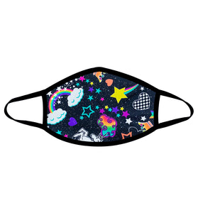Girl Crush Neon Uv Face Mask With Black Trim NN-MSKM-GCRBLA