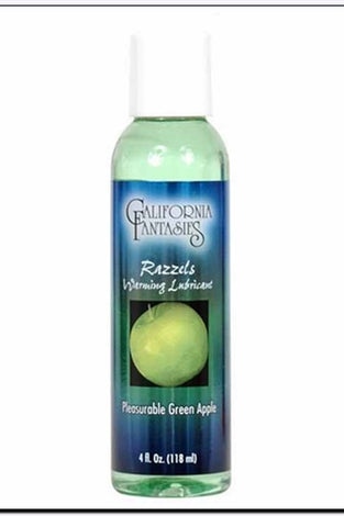 Razzels Warming Lubricant - Pleasurable Green Apple - 4 Oz. Bottle CF-RPG-04