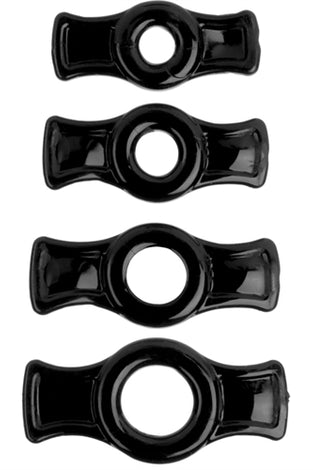 Titanmen Cock Ring Set - Black DJ3503-05