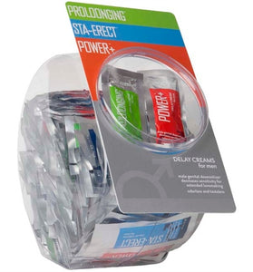 Delay Creams Display 144 Packets Fishbowl DJ1312-90D