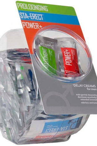 Delay Creams Display 144 Packets Fishbowl DJ1312-90D