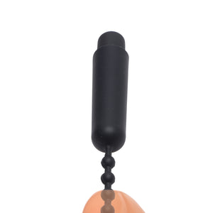 Dark Rod Vibrating Beaded Silicone Sound MS-AE728