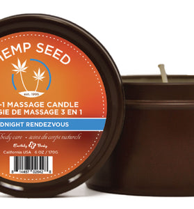 3-in-1 Massage Candle - 6 Oz. - Midnight Rendezvous EB-HSCS022A