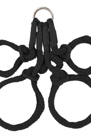 Fetish Fantasy Series Japanese Silk Rope Hogtie -  Black PD3815-23