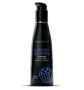 Aqua Blueberry Muffin Flavored Water Based  Intimate Lubricant - 4 Fl. Oz. WS-90454