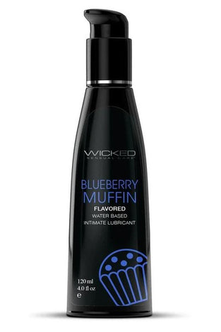 Aqua Blueberry Muffin Flavored Water Based  Intimate Lubricant - 4 Fl. Oz. WS-90454