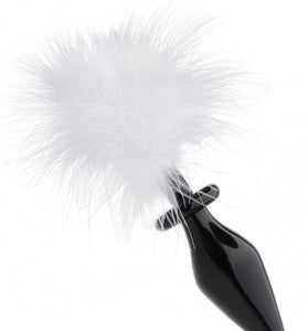 Fluffer Bunny Tail Glass Anal Plug FR-AE271