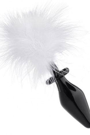 Fluffer Bunny Tail Glass Anal Plug FR-AE271