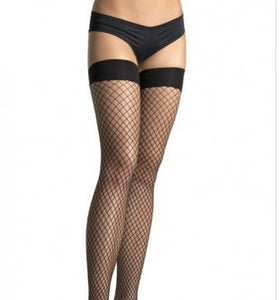 Spandex Industrial Net Thigh Highs - Black LA-9036BLK