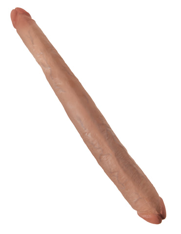 King Cock  16 Inch Tapered Double Dildo - Tan PD5517-22