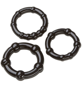 Cockring Combo Beaded - Black WTC63841
