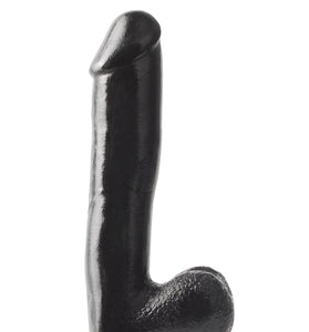 Basix Rubber Works - 10 Inch Dong With Suction Cup - Black PD4222-23