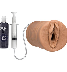 Squirt It - Squirting Pussy Stroker With Joy Juice - Caramel DJ0683-51-BX