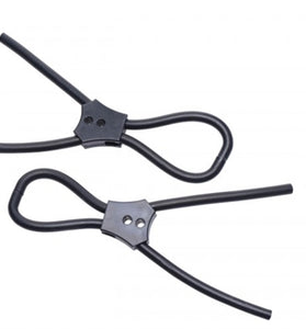 Vigor II Electro Stim Cock and Balls Ties & Frenum Electro Stimulator ZE-AE596