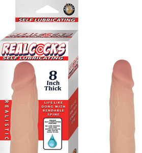 Realcocks Self Lubricating 8 Inch Thick - White NW2936