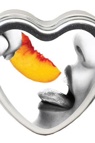 Edible Heart Candle - Peach - 4 Oz. EB-HSCK006