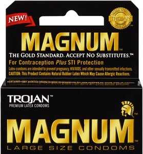 Trojan Magnum Ribbed - 3 Pack TJ64208
