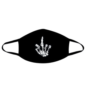 Middle Finger Black Face Mask With Black Trim NN-MSKM-WFUBLA