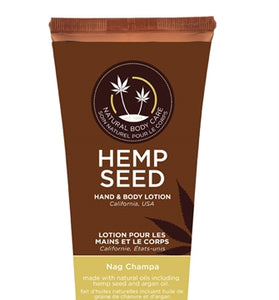 Hemp Seed Hand and Body Lotion - 7 Fl. Oz. - Nag Champa EB-HSV020T