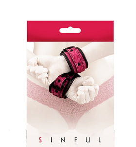 Sinful Wrist Cuffs - Pink NSN1223-14