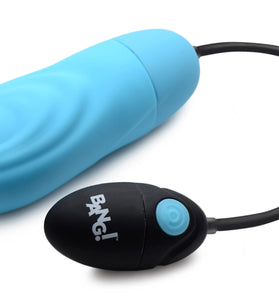 7x Pulsing Rechargeable Silicone Vibrator - Blue BNG-AG521-BLU