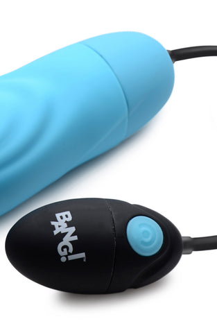 7x Pulsing Rechargeable Silicone Vibrator - Blue BNG-AG521-BLU