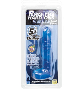 Raging Hard Ons Slimline Anal Series 5.5 Inch Ass Play Ballsy - Blue DJ0279-19