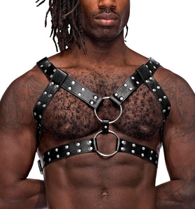 Gemini Leather Harness - One Size - Black MP-591266BK1S