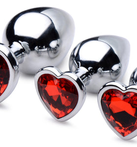 Red Heart Gem Anal Plug Set BTYS-AG694