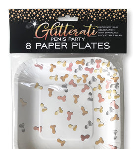 Glitterati Penis Party Paper Plates - 8 Count CP-1036