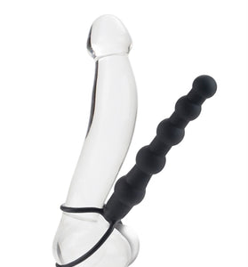 Silicone Love Rider Beaded Dual Penetrator - Black SE1515403