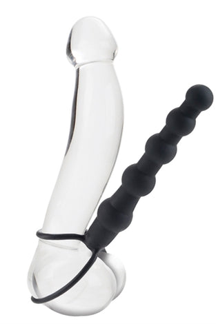 Silicone Love Rider Beaded Dual Penetrator - Black SE1515403