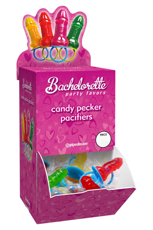 Bachelorette Party Favors Candy Pecker Pacifier 48 Pieces Display PD7428-99D