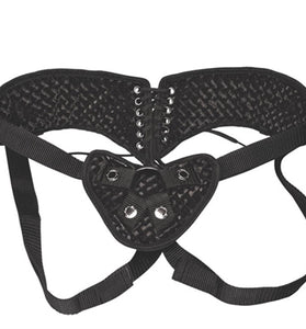 Diamond Velvet Strap-on Corset - Black EL-LF-1363BLK