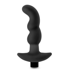 Anal Adventures- Platinum - Silicone Vibrating  Prostate Massager 03- Black BL-11635