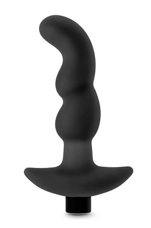 Anal Adventures- Platinum - Silicone Vibrating  Prostate Massager 03- Black BL-11635