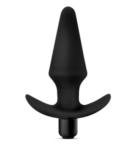 Anal Adventures Platinum - Silicone Vibrating Plug - Black BL-10595